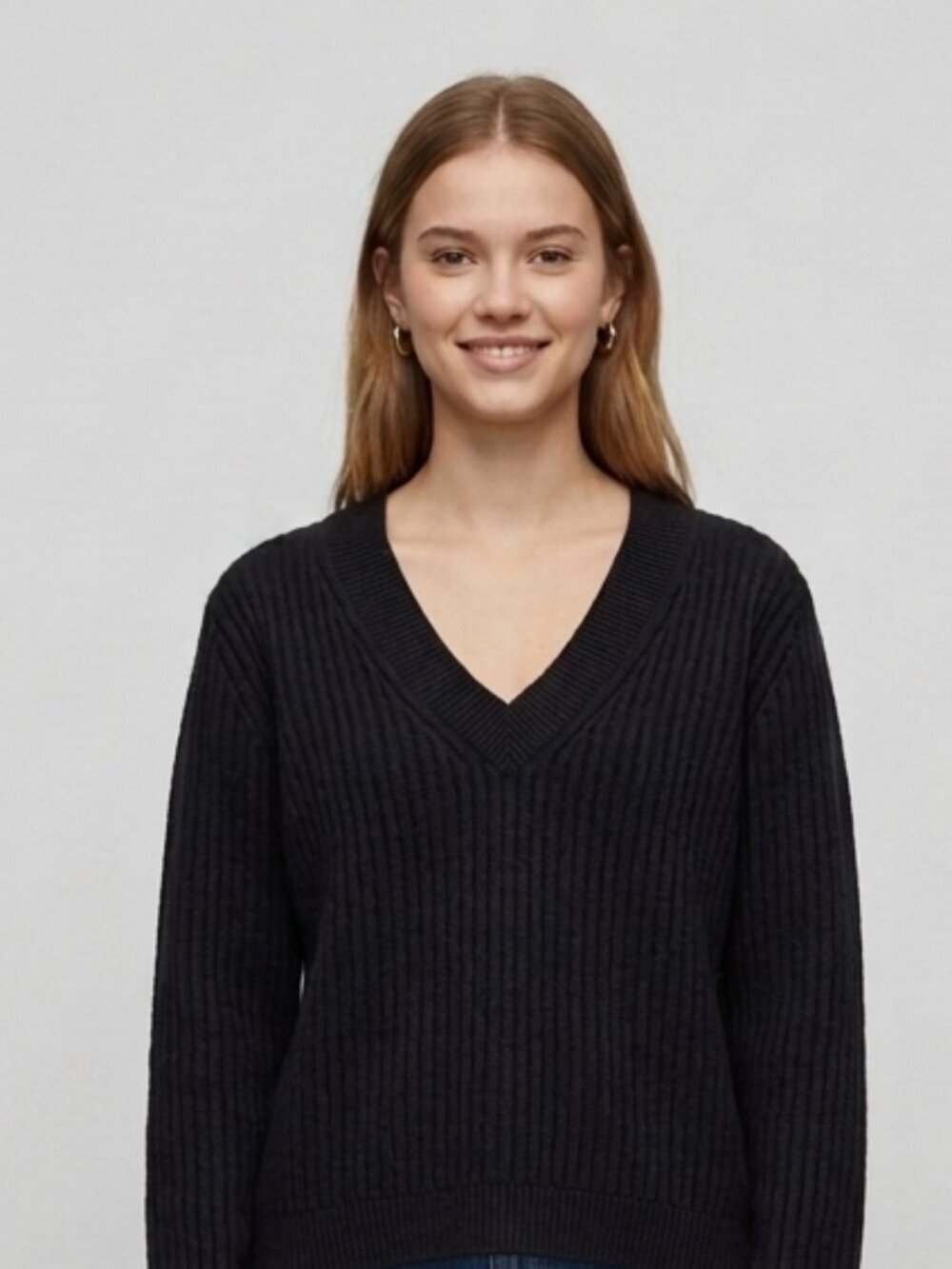 Babaton Aritzia 100% Merino Wool Oversized V Neck Sweater